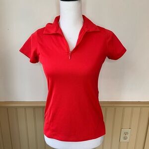 Magellan Outdoors Red Polo T-Shirt Fitted Short Sleeve